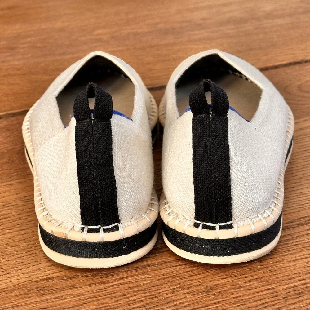 Rothy's Black and Cream Flats Size 10 - Picture 5 of 16